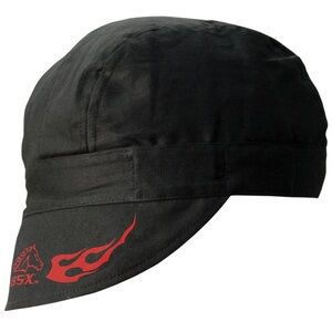 Welding Cap BSX GEAR Black With Red Flames One Size New With Tags